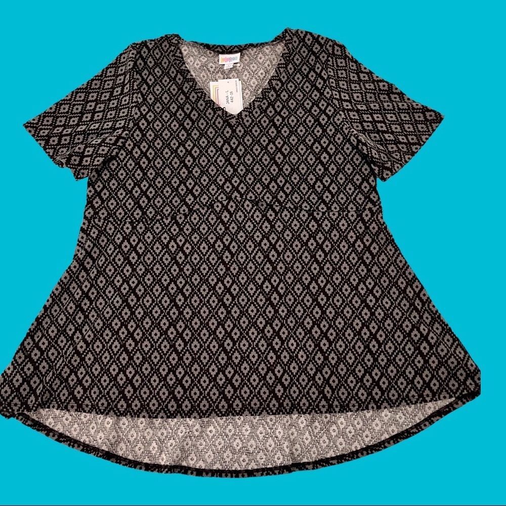 Fun Flirty Lularoe Jana Swing Tunic Top sz L